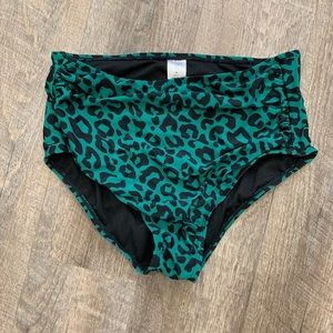 BAREFOOT BOTTOM | GREEN LEOPARD PRINT - Coral Reef Swim